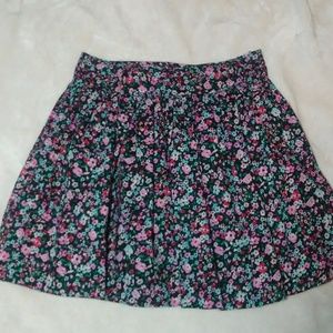 Forever 21 Black Floral Skirt